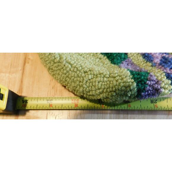 Christmas Snowman Stocking Handmade Wool Needlepoint by Jabara Vintage - Picture 5 of 11